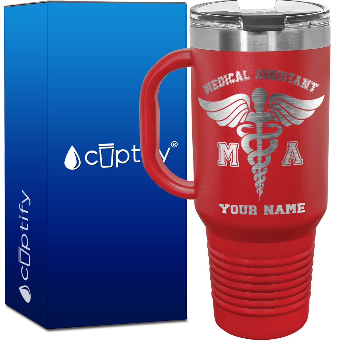 Personalized MA Medical Assistant 40oz Medical Travel Mug