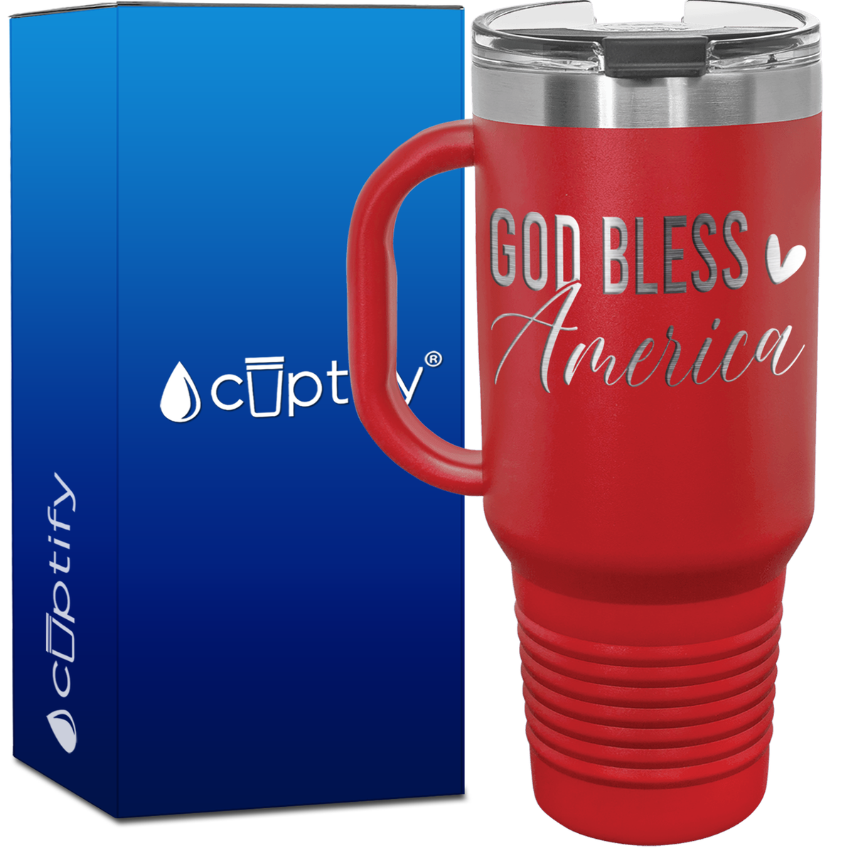 God Bless America 40oz 4th of July Travel Mug
