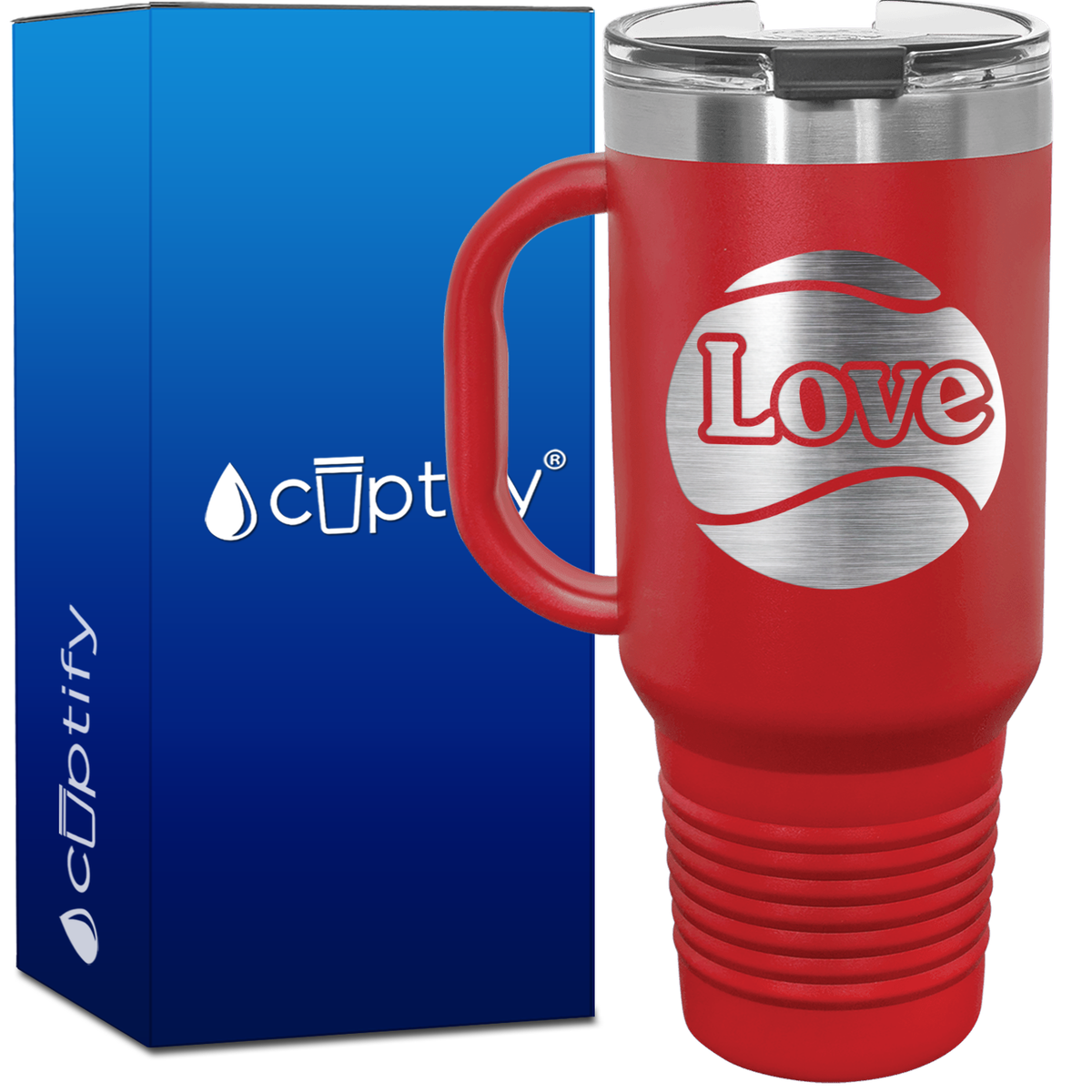 Tennis Ball Love 40oz Travel Mug