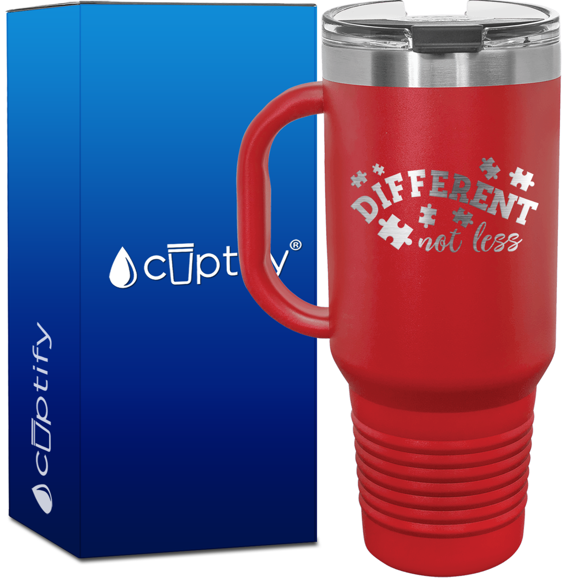 Different Not Less 40oz Autism Travel Mug