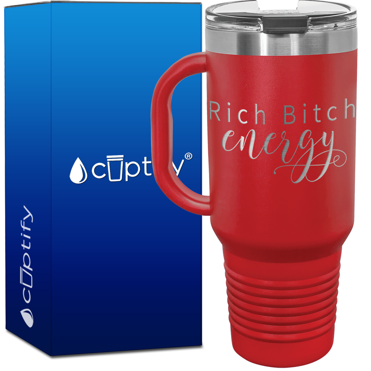 Rich Bitch Engery 40oz Travel Mug