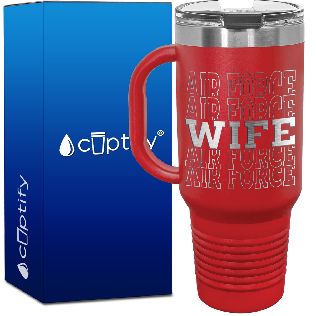 Air Force Wife Word Art 40oz Travel Mug