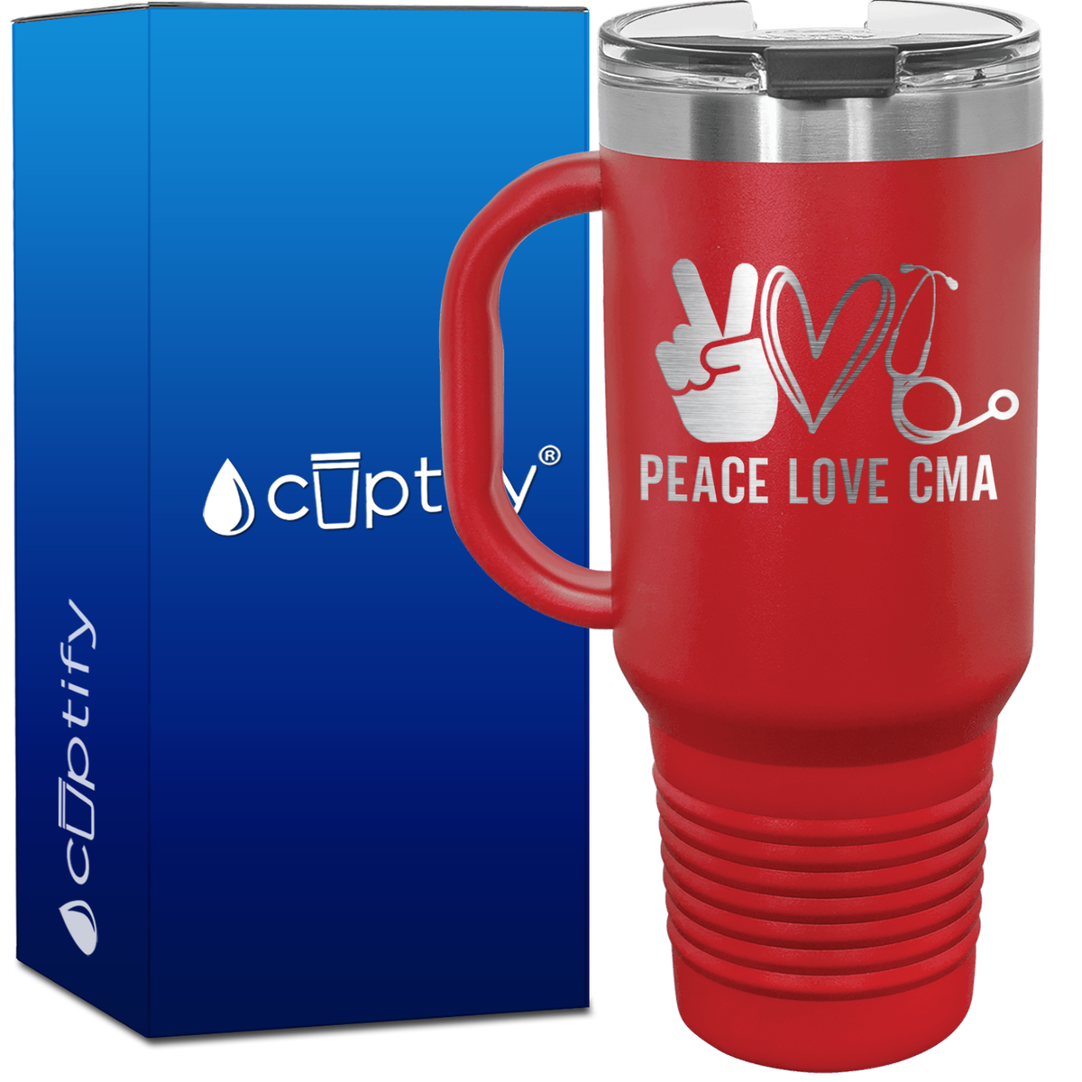 Peace Love CMA 40oz CMA Travel Mug