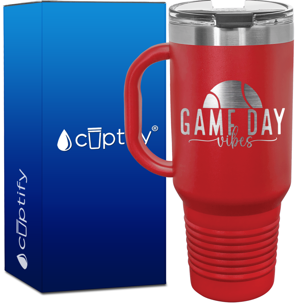 Tennis Game Day Vibes 40oz Travel Mug