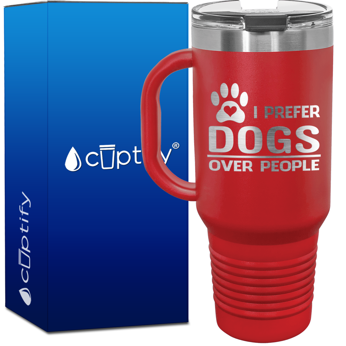 I Prefer Dogs over People 40oz Travel Mug