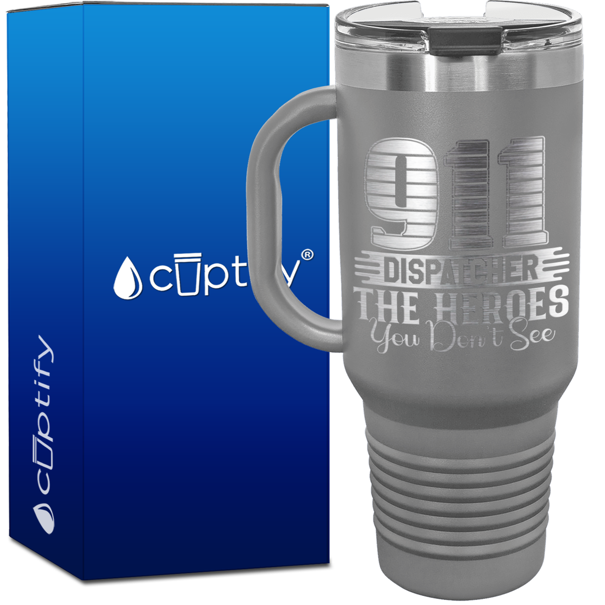 911 Dispatcher the Heroes You Dont See 40oz Dispatcher Travel Mug