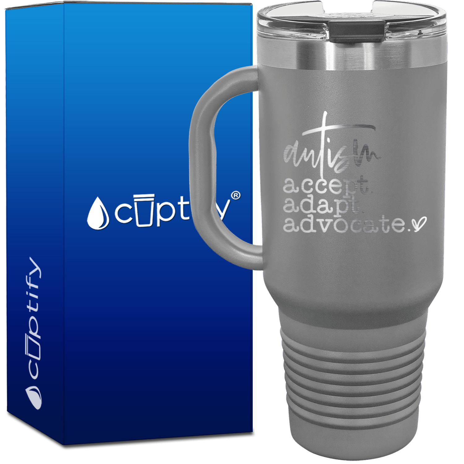 Autism Accept Adapt Advocate 40oz Autism Travel Mug