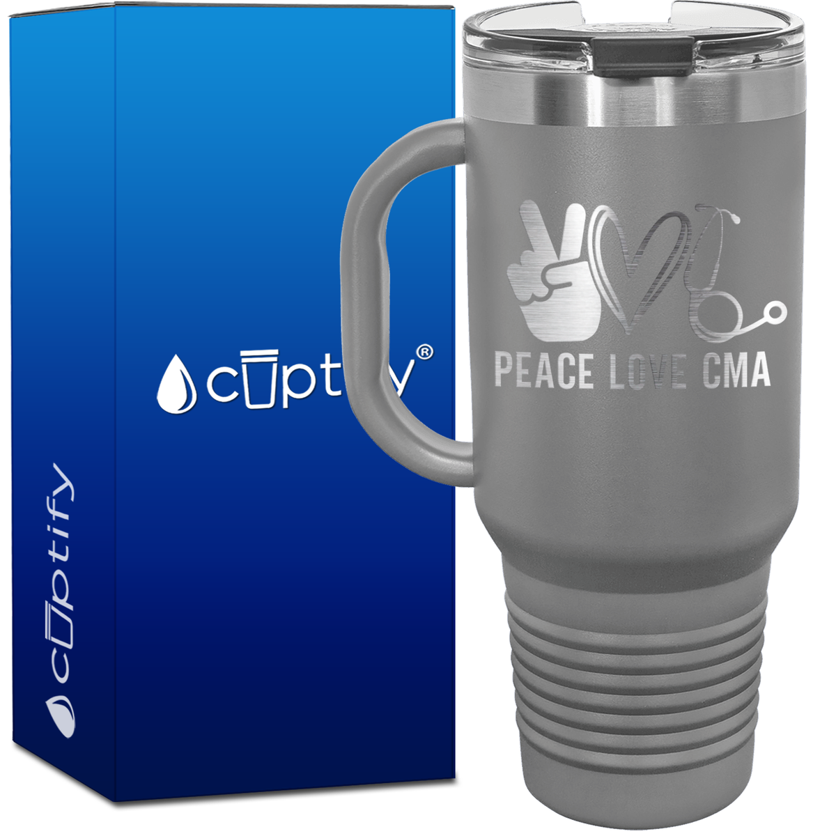 Peace Love CMA 40oz CMA Travel Mug