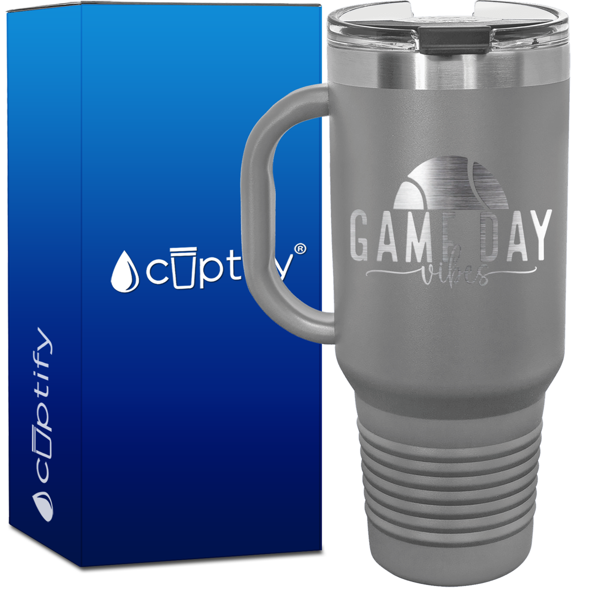 Tennis Game Day Vibes 40oz Travel Mug