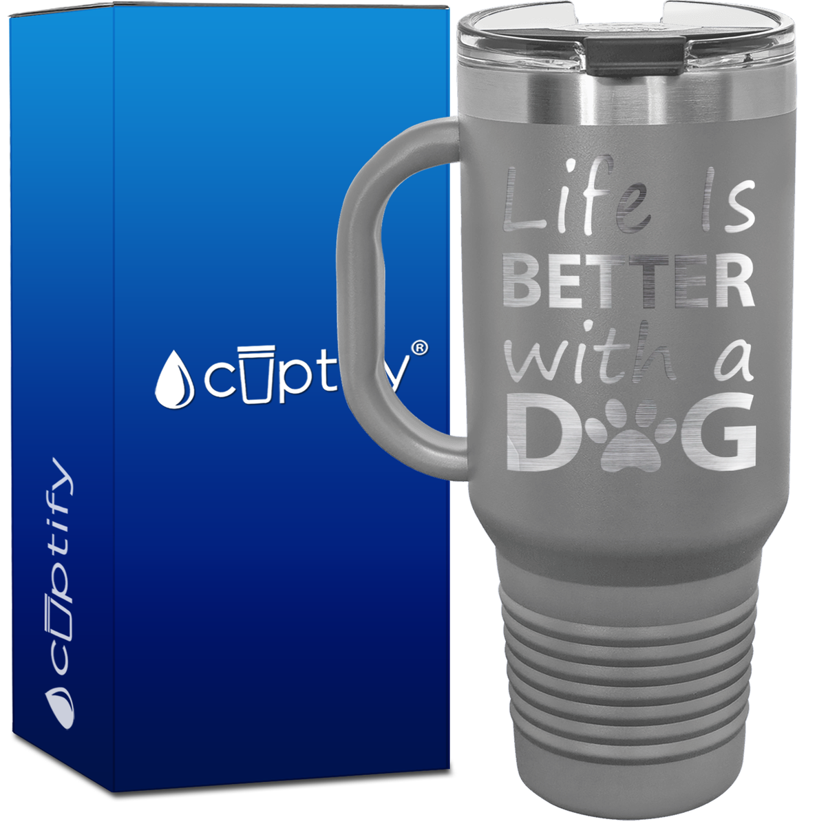 Life is Better with a Dog 40oz Travel Mug
