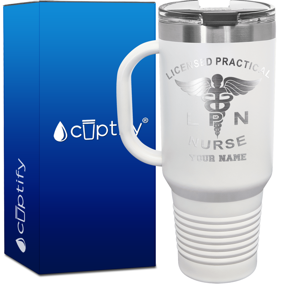 Personalized LPN Licensed Practical Nurse 40oz Medical Travel Mug