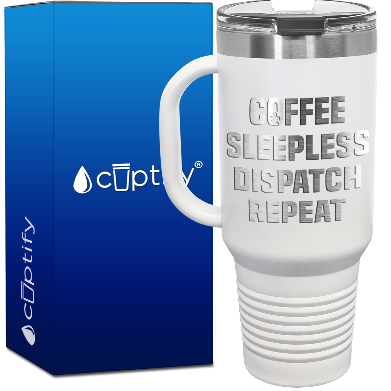 Coffee Sleepless Dispatch Repeat 40oz Dispatcher Travel Mug