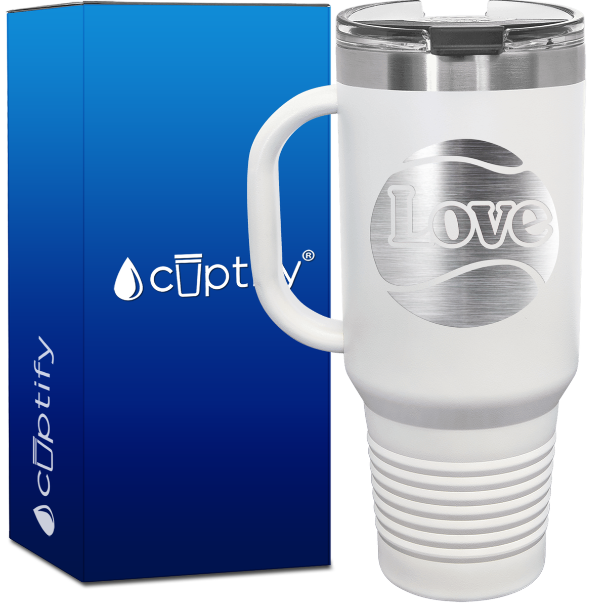 Tennis Ball Love 40oz Travel Mug