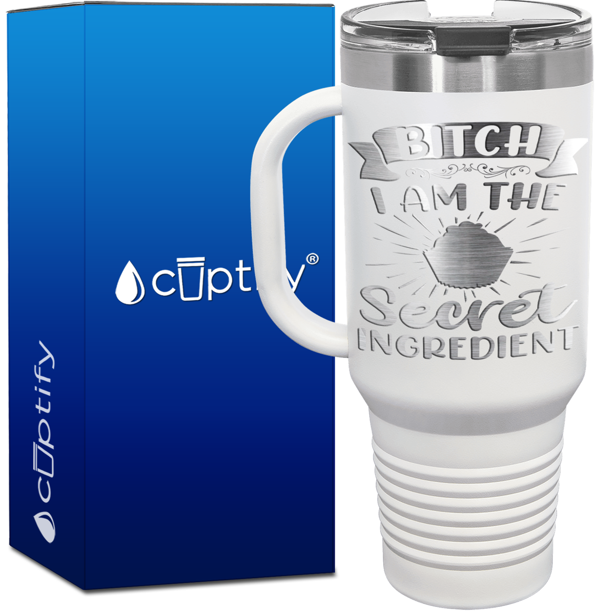 Behind Every Bad Bitch is a Car Seat 40oz Travel Mug