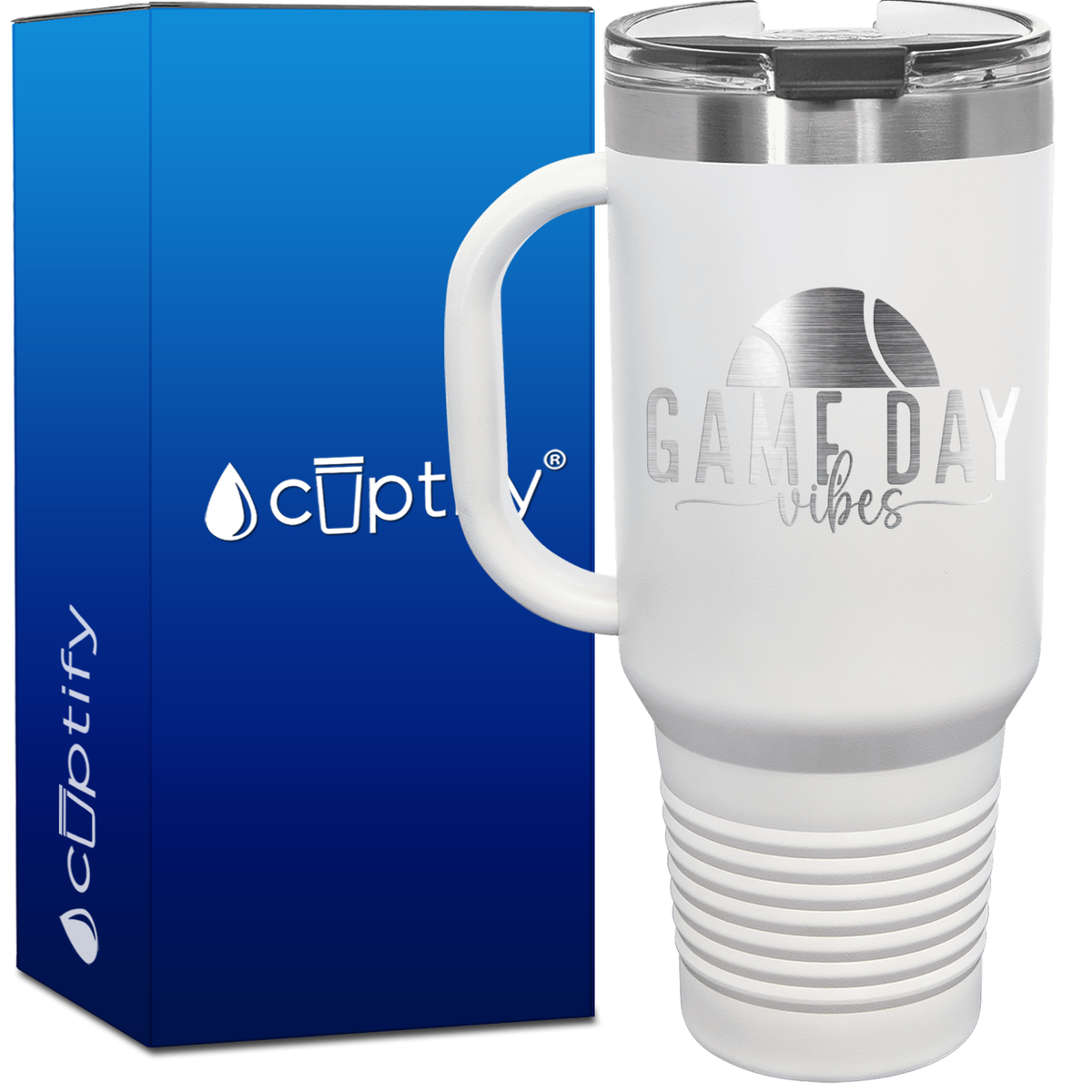 Tennis Game Day Vibes 40oz Travel Mug