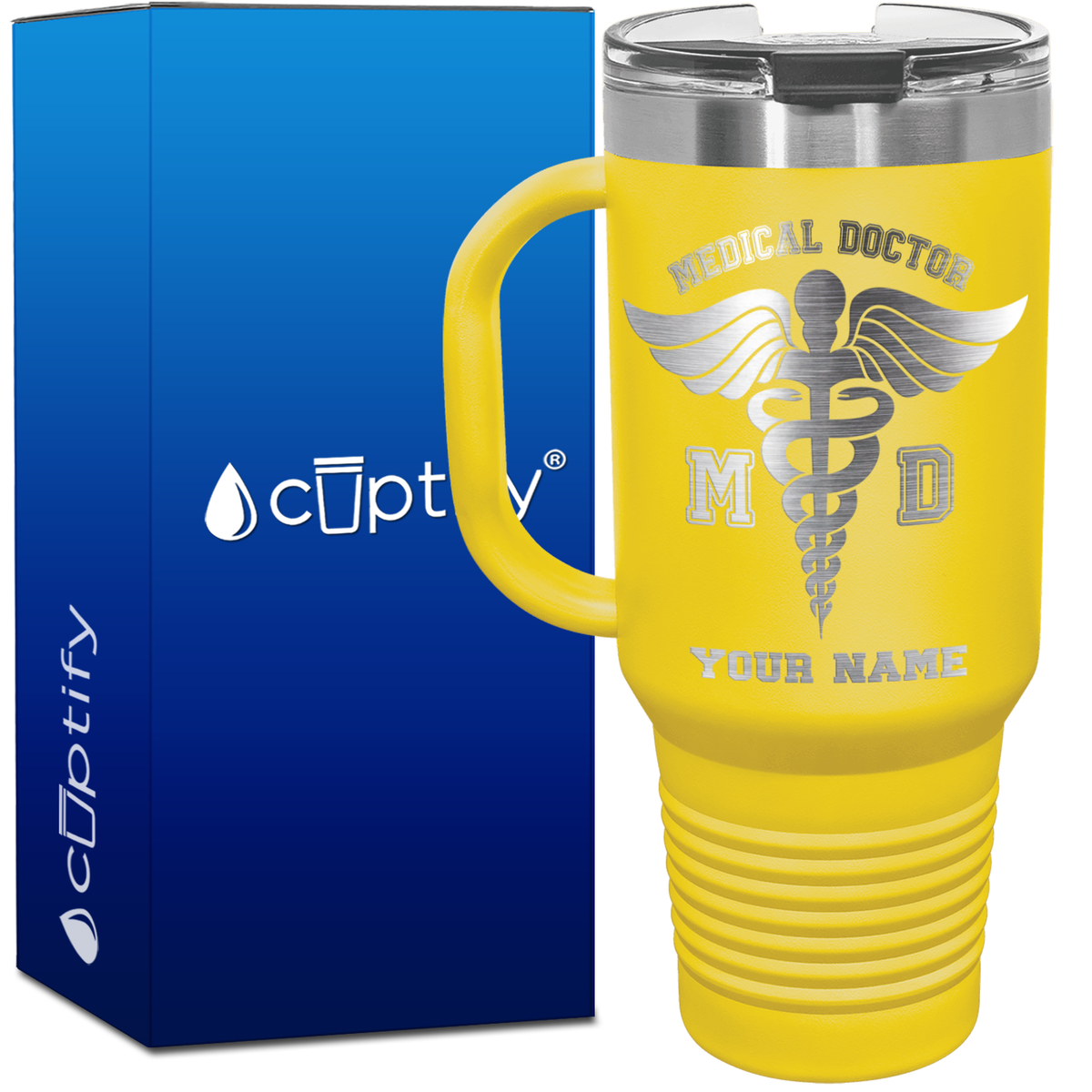Personalized MD Medical Doctor 40oz Medical Travel Mug