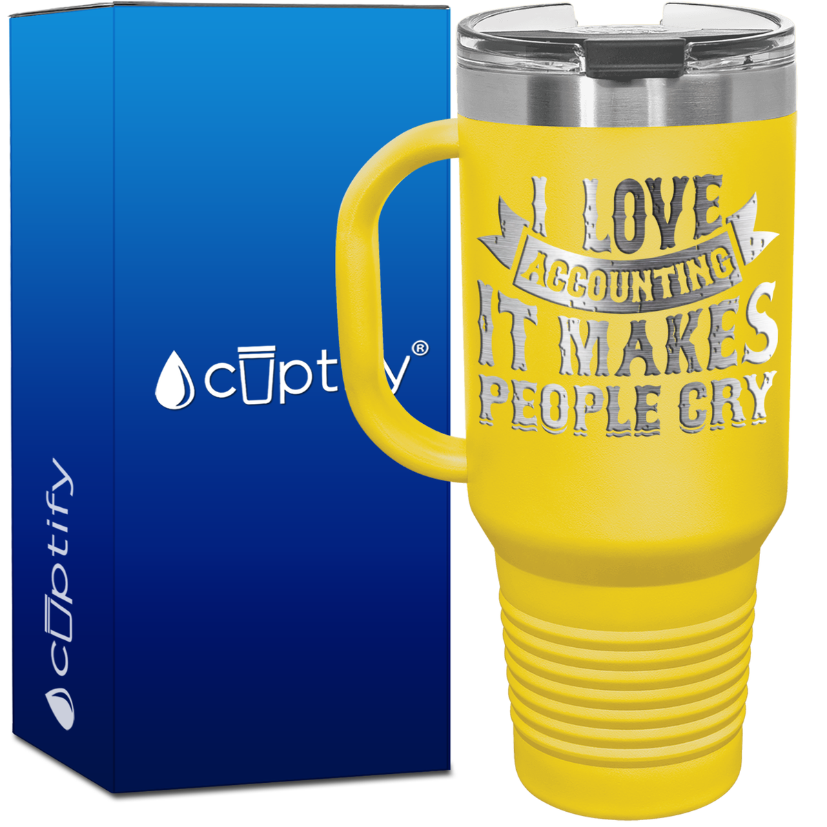 I Love Accounting it makes People Cry 40oz Accountant Travel Mug