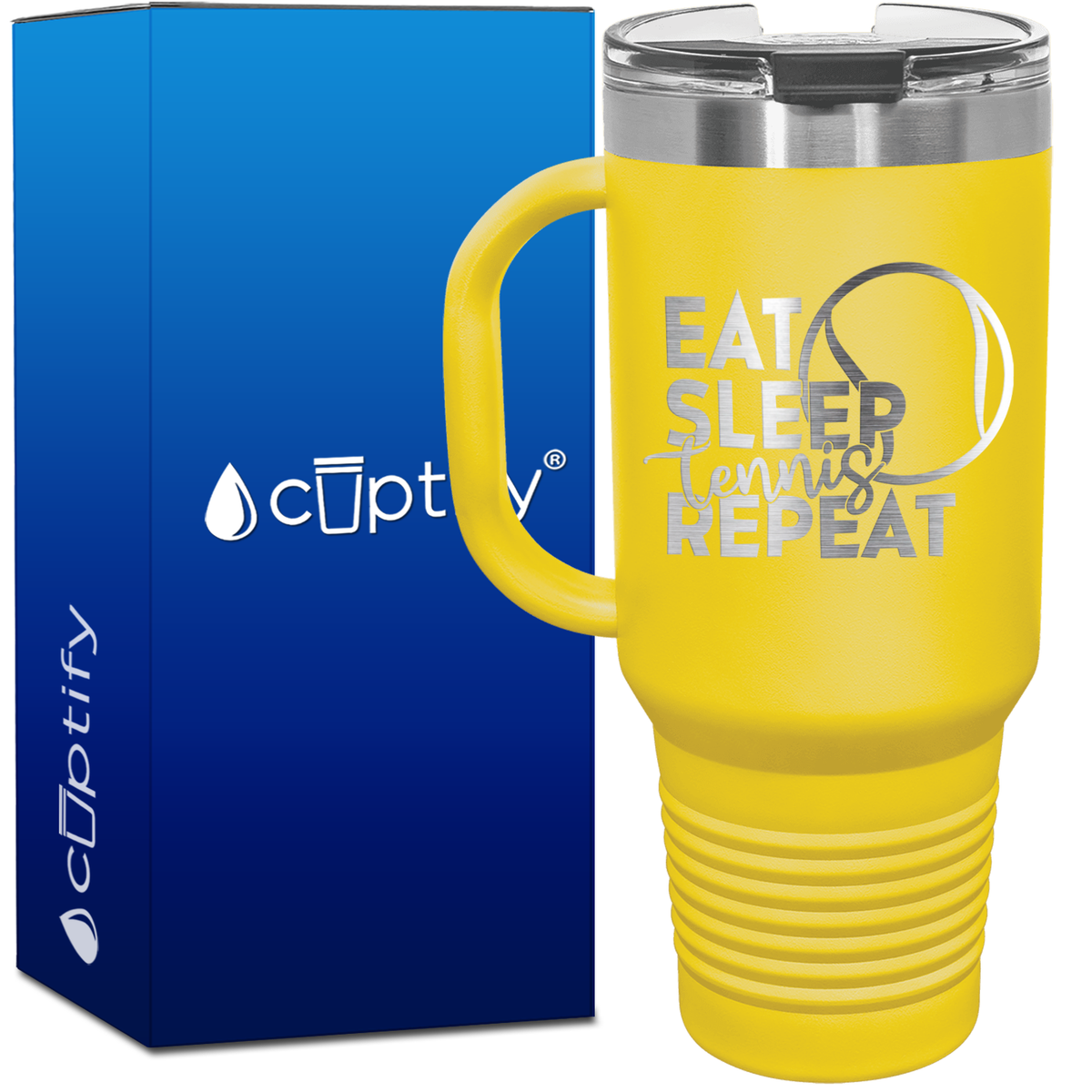 Eat Sleep Tennis Repeat 40oz Travel Mug