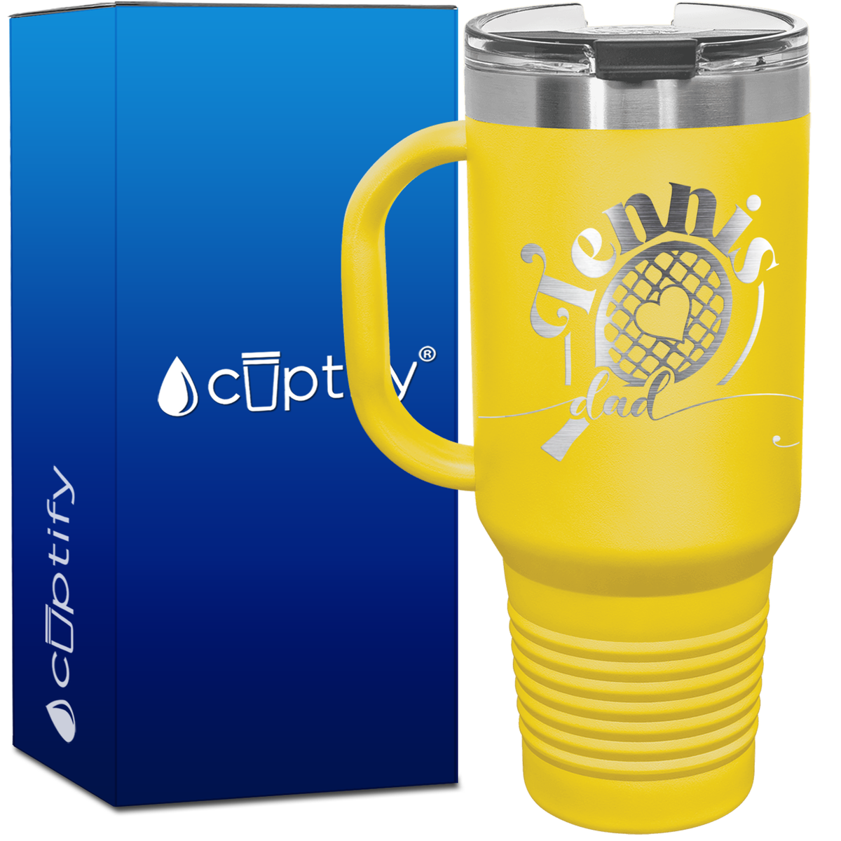 Tennis Racket Dad 40oz Travel Mug