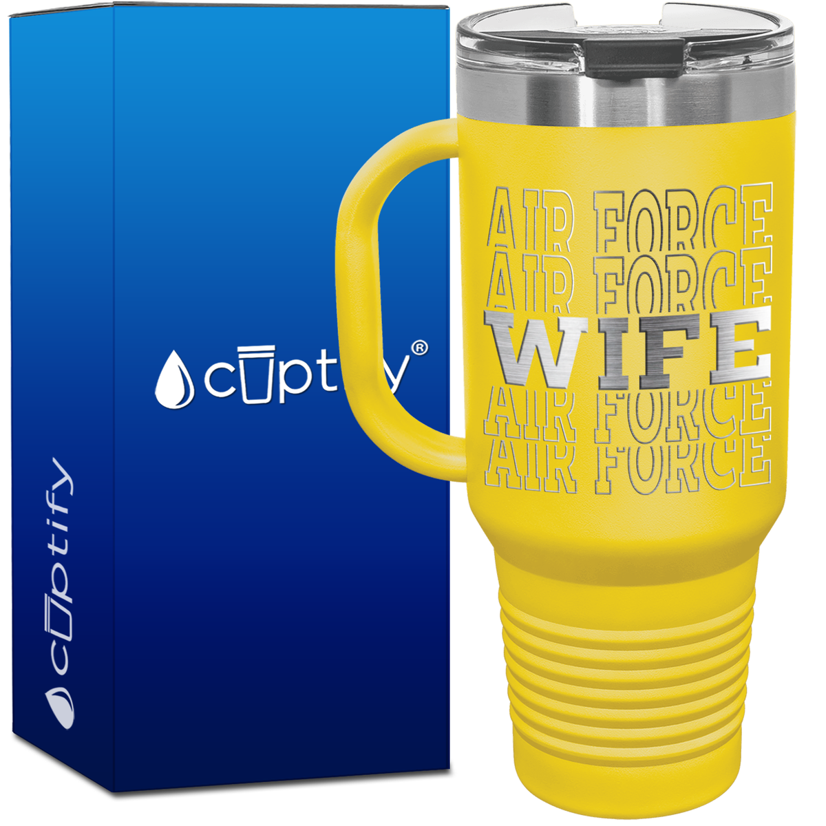 Air Force Wife Word Art 40oz Travel Mug