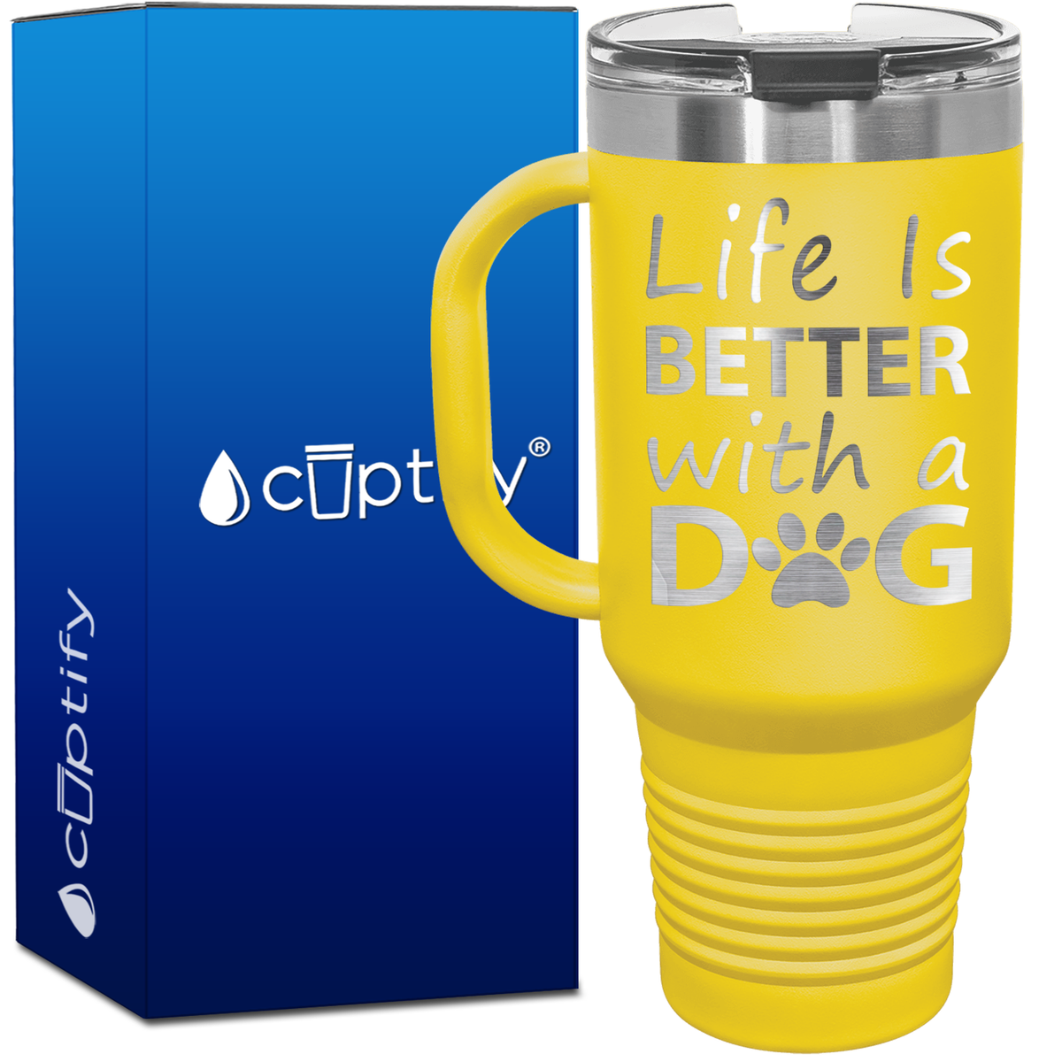Life is Better with a Dog 40oz Travel Mug