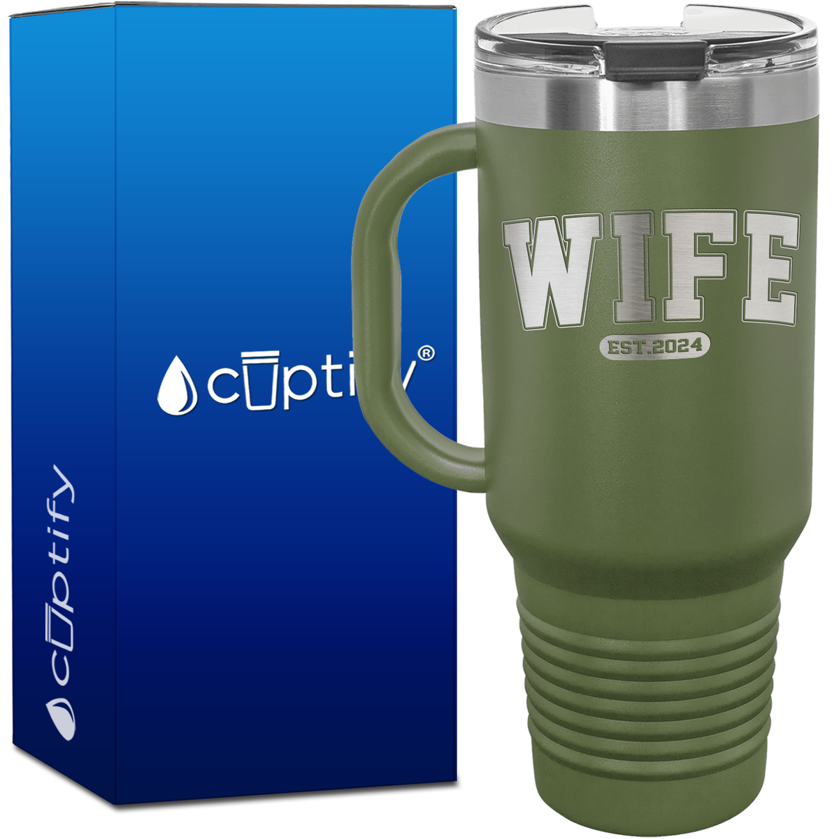 New Wife Personalized Established Year 40oz Travel Mug