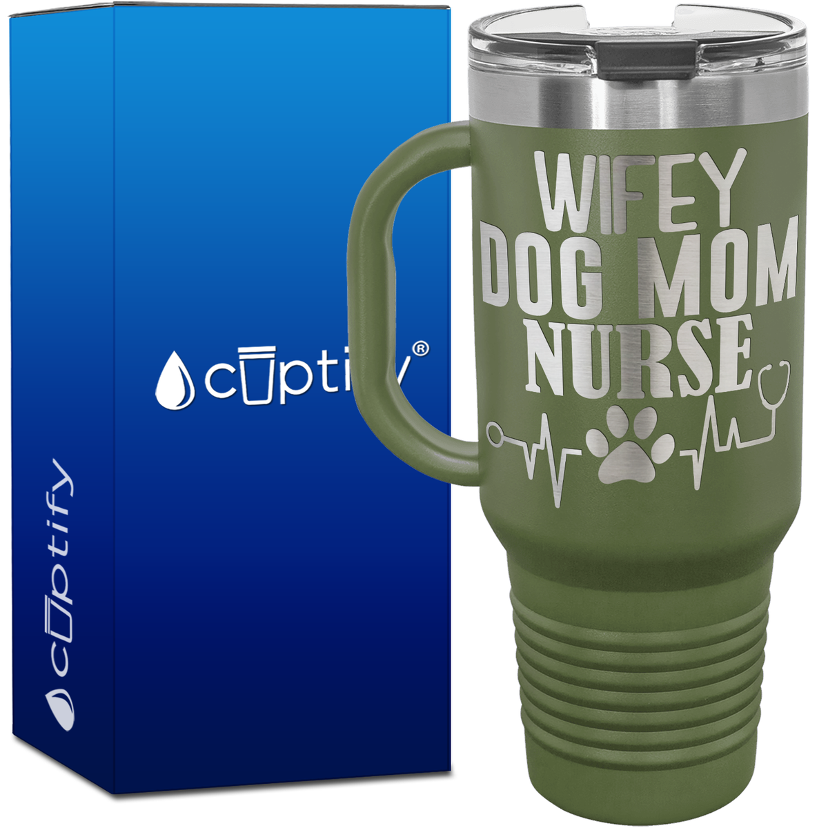 Wifey Dog Mom Nurse 40oz Travel Mug