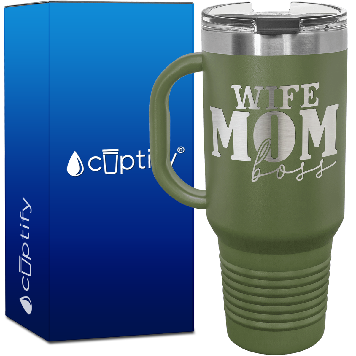 Wife Mom Boss 40oz Travel Mug