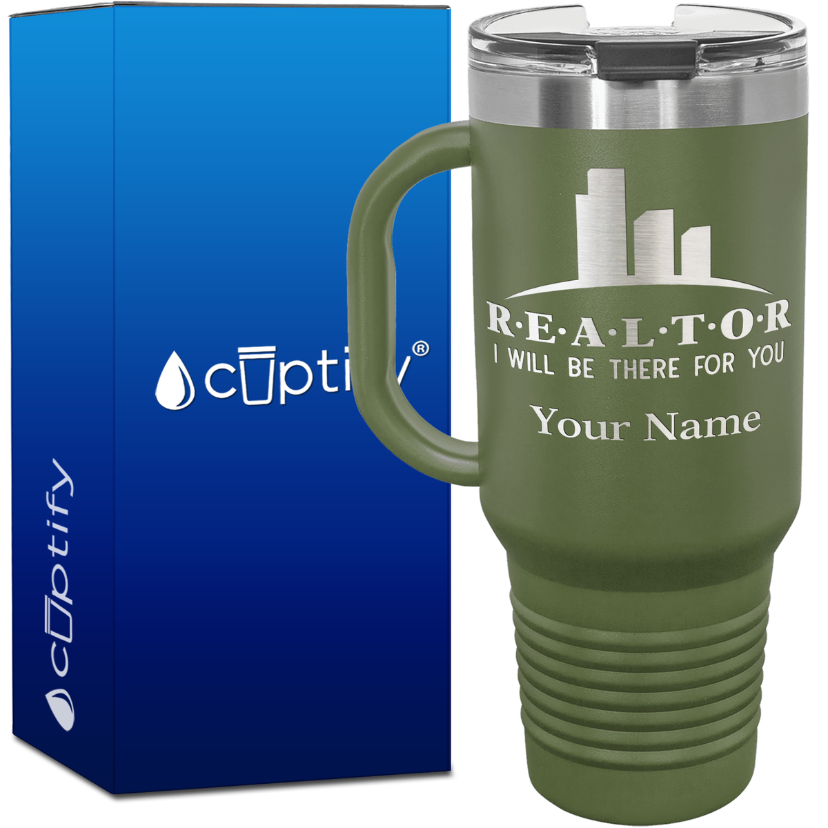 Personalized Realtor I will be there for You 40oz Travel Mug