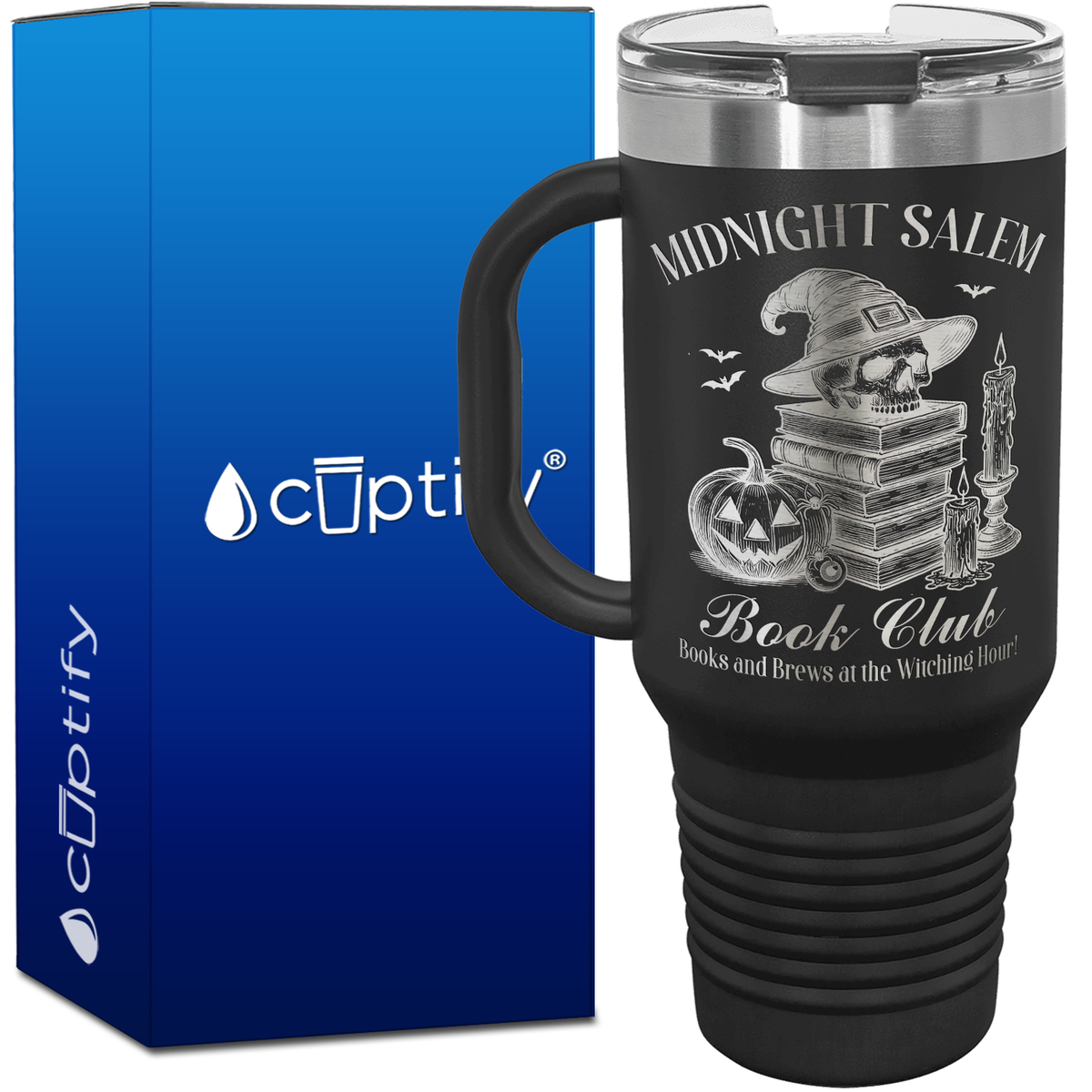 Midnight Salem Book Club on 40oz Travel Mug