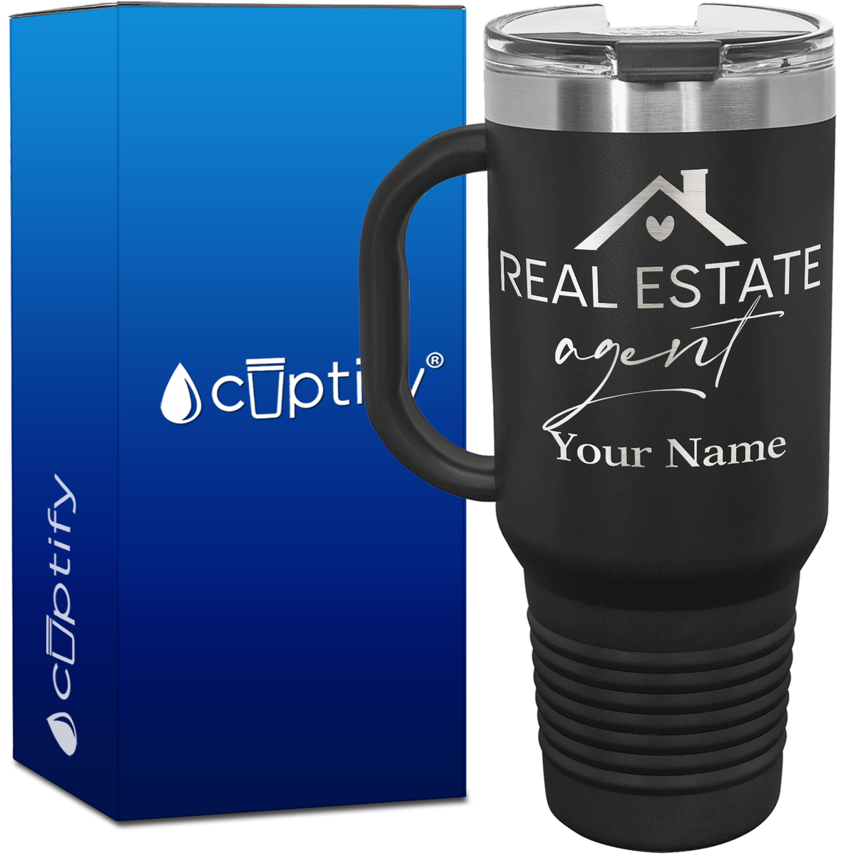 Personalized Real Estate Agent 40oz Travel Mug