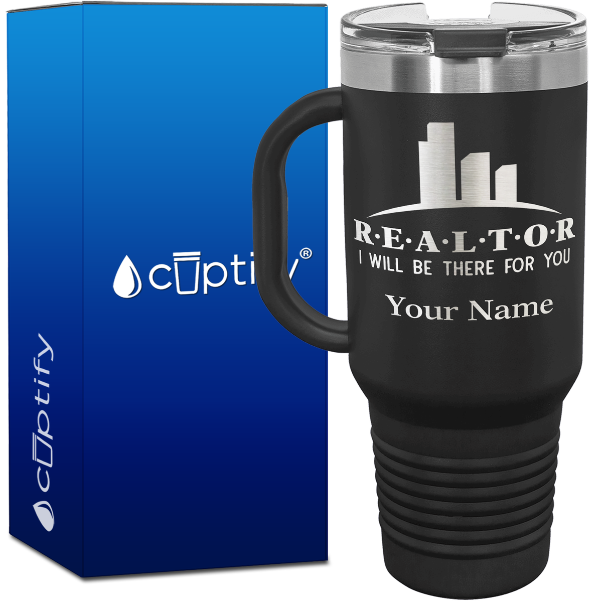 Personalized Realtor I will be there for You 40oz Travel Mug