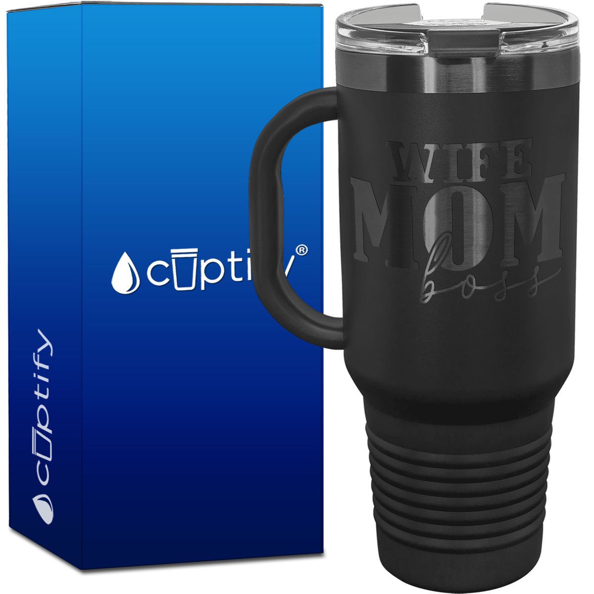 Wife Mom Boss 40oz Travel Mug