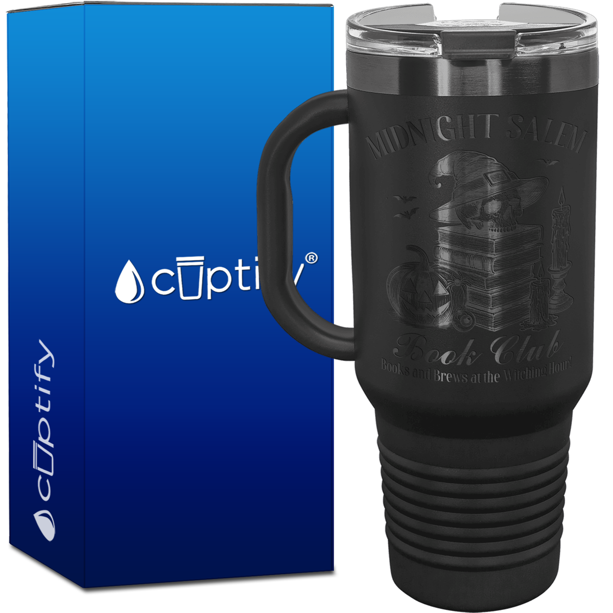 Midnight Salem Book Club on 40oz Travel Mug