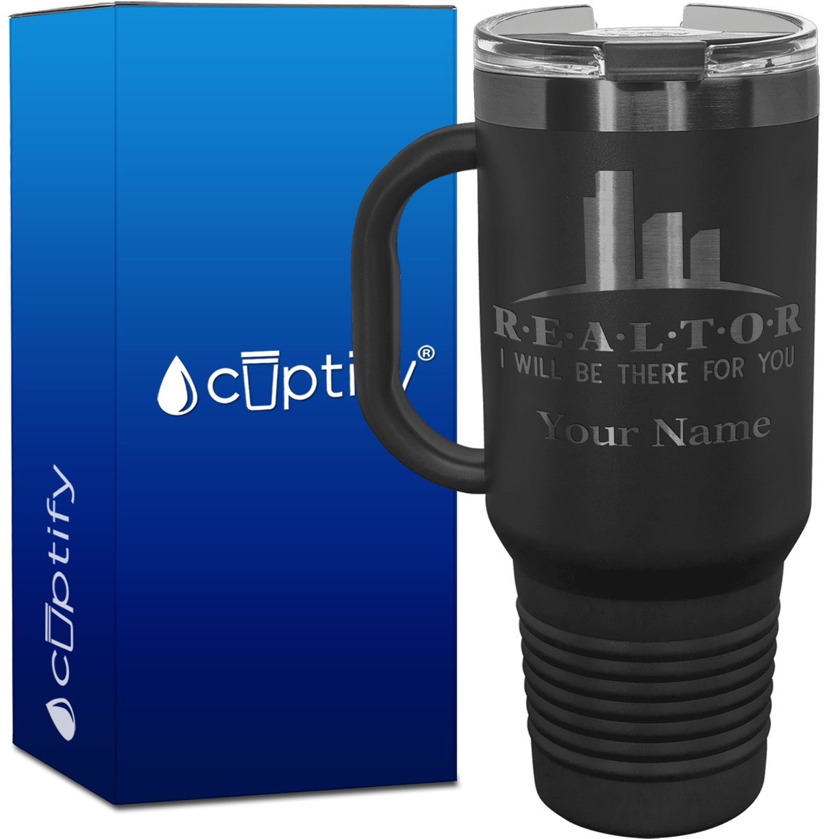 Personalized Realtor I will be there for You 40oz Travel Mug