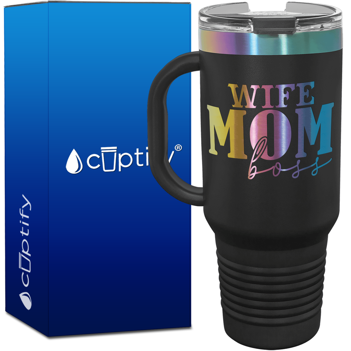 Wife Mom Boss 40oz Travel Mug