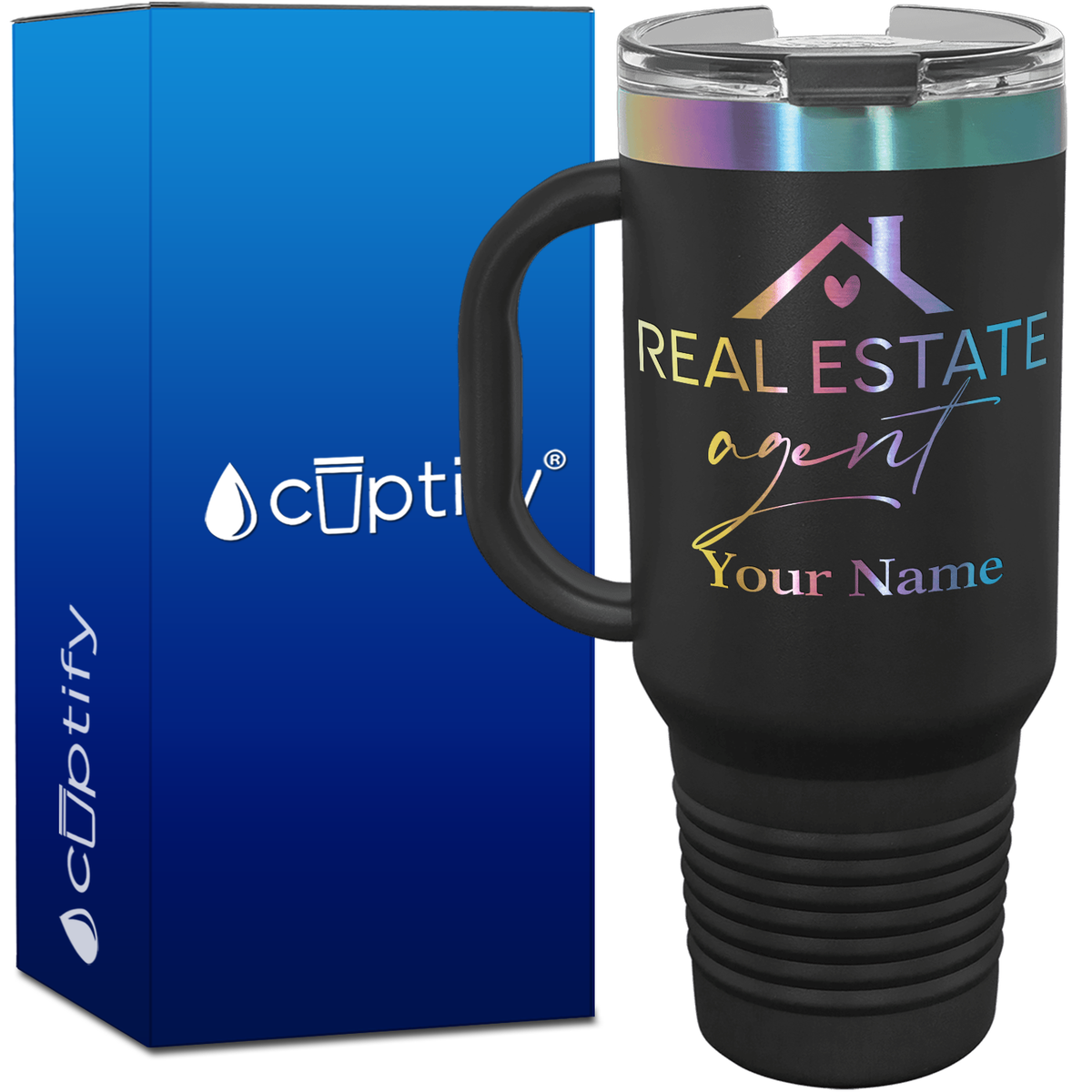 Personalized Real Estate Agent 40oz Travel Mug