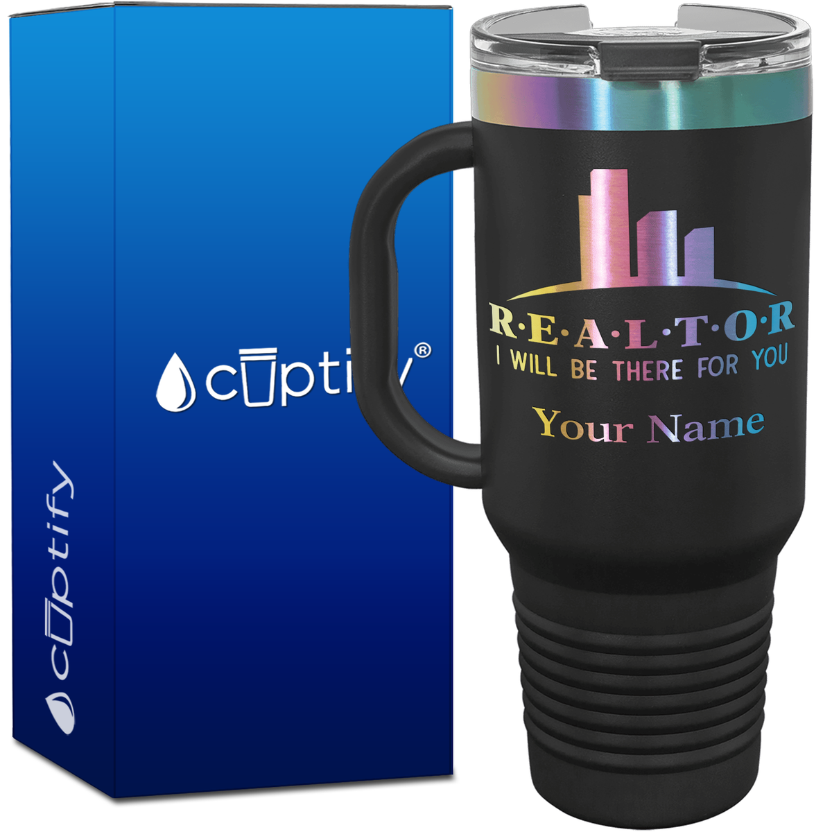 Personalized Realtor I will be there for You 40oz Travel Mug