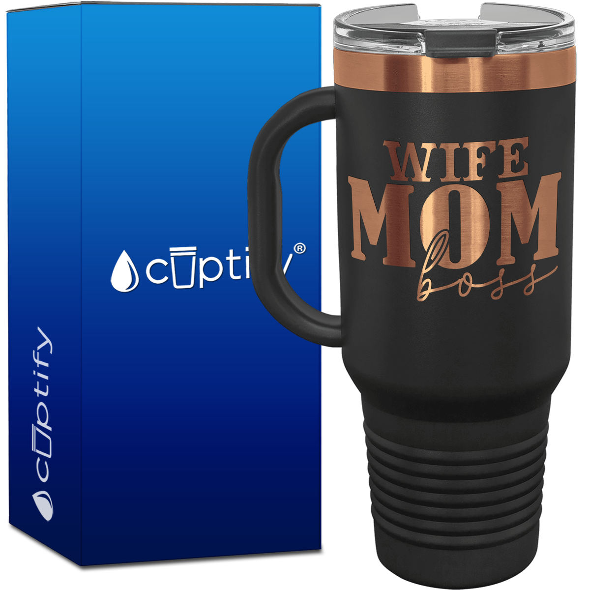 Wife Mom Boss 40oz Travel Mug