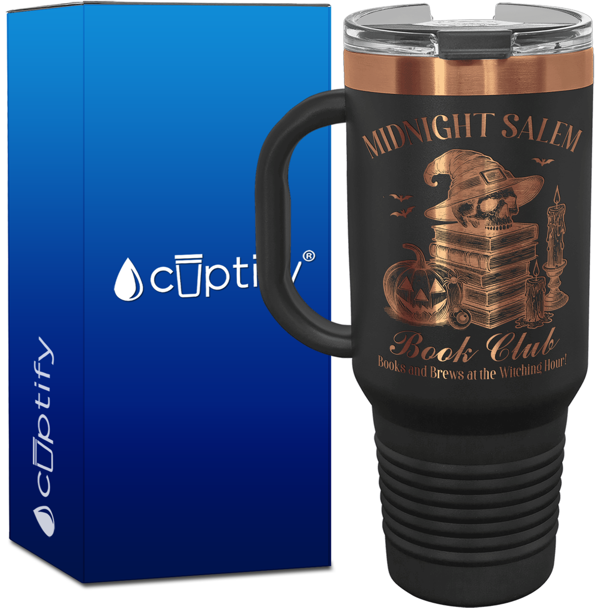 Midnight Salem Book Club on 40oz Travel Mug