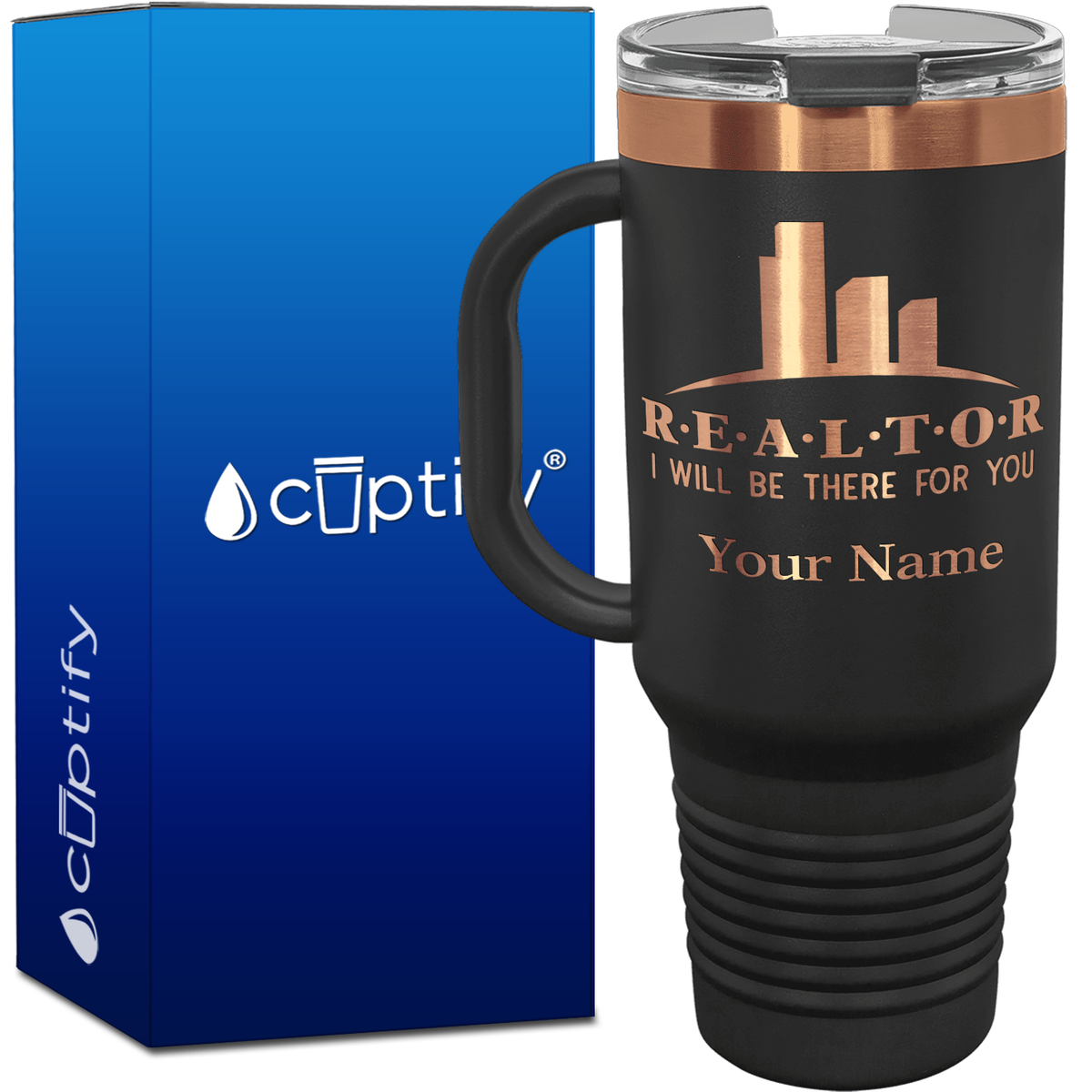 Personalized Realtor I will be there for You 40oz Travel Mug