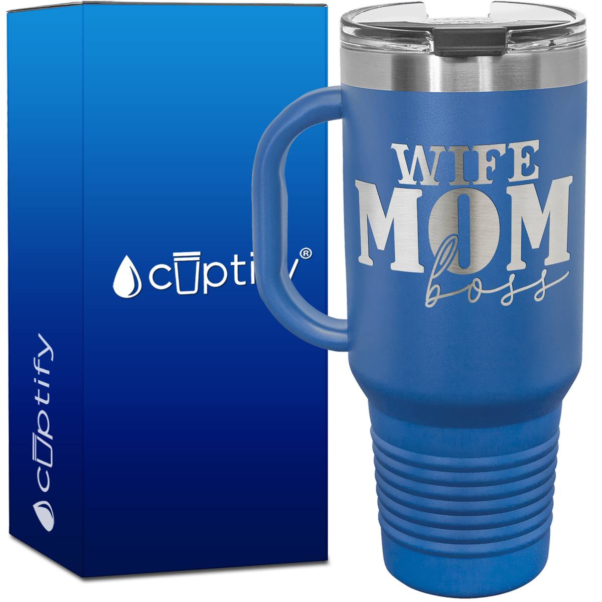 Wife Mom Boss 40oz Travel Mug