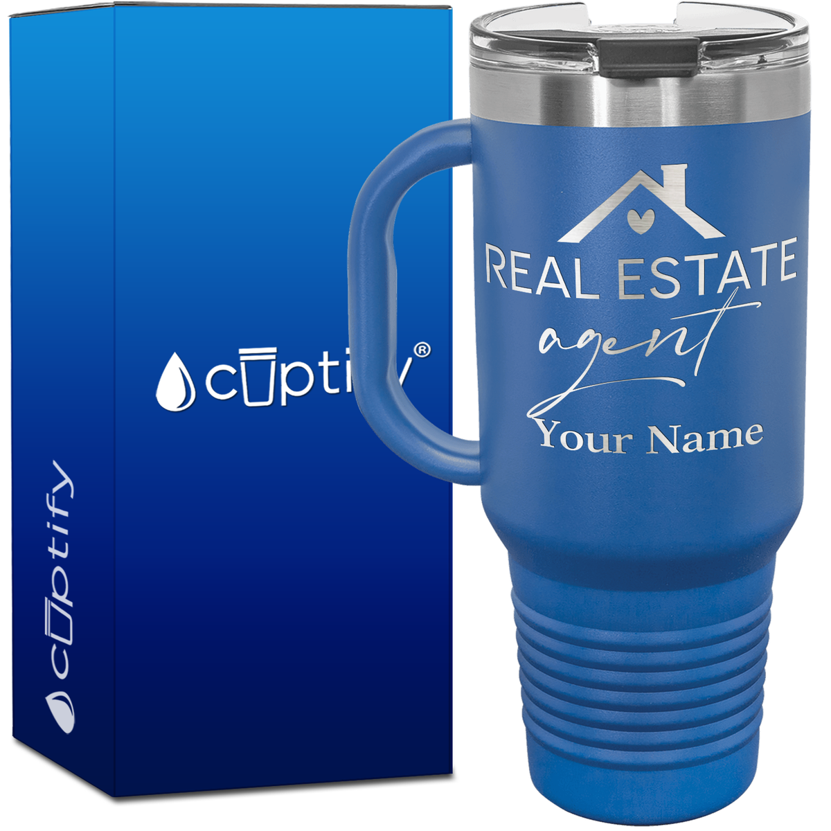 Personalized Real Estate Agent 40oz Travel Mug
