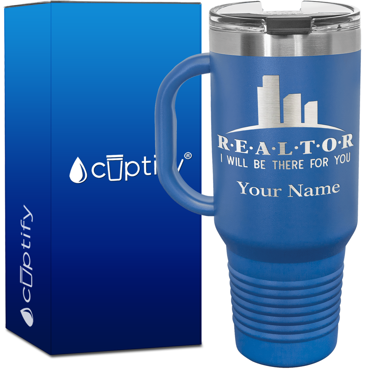 Personalized Realtor I will be there for You 40oz Travel Mug