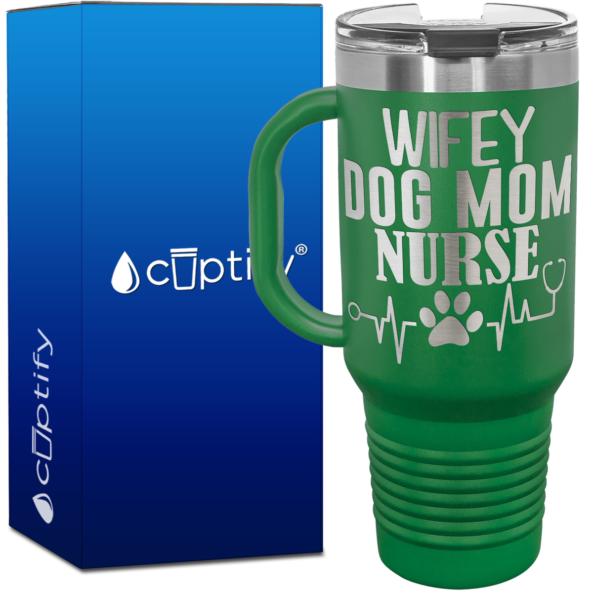 Wifey Dog Mom Nurse 40oz Travel Mug