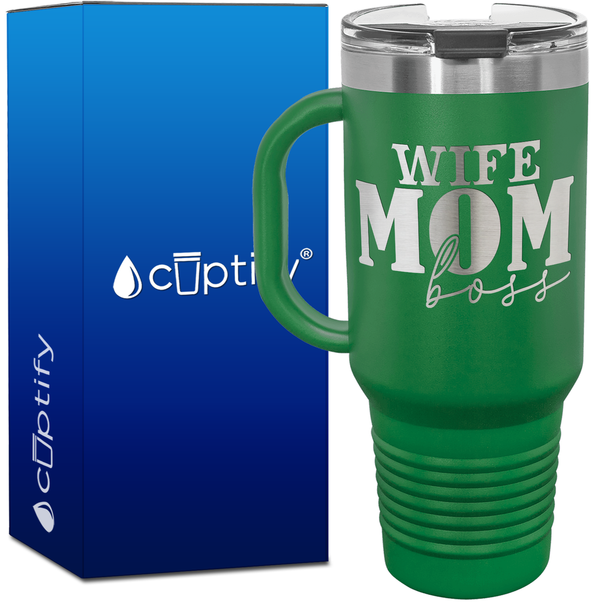 Wife Mom Boss 40oz Travel Mug