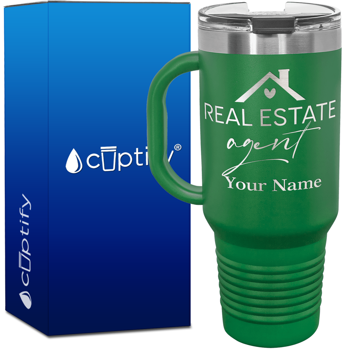 Personalized Real Estate Agent 40oz Travel Mug