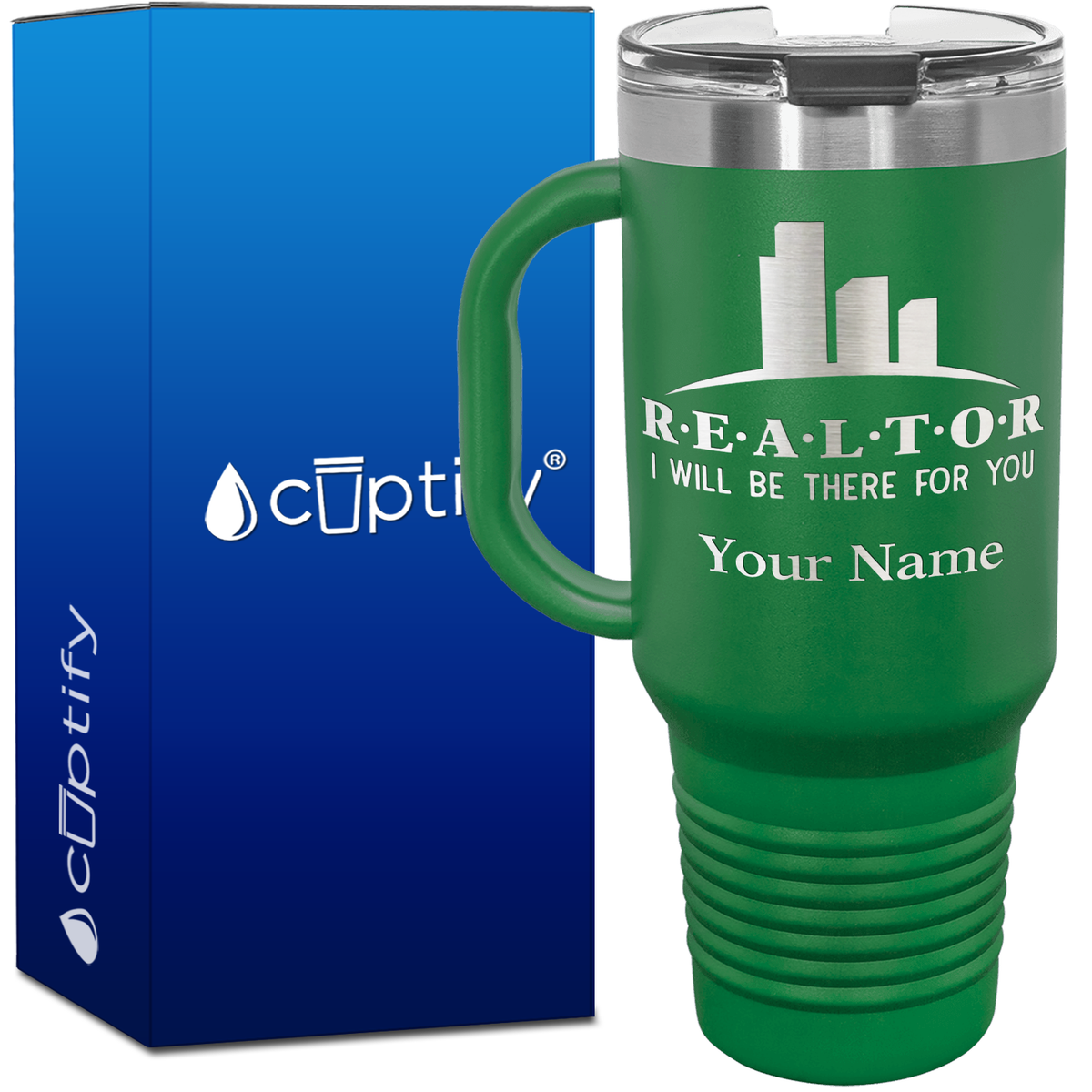 Personalized Realtor I will be there for You 40oz Travel Mug