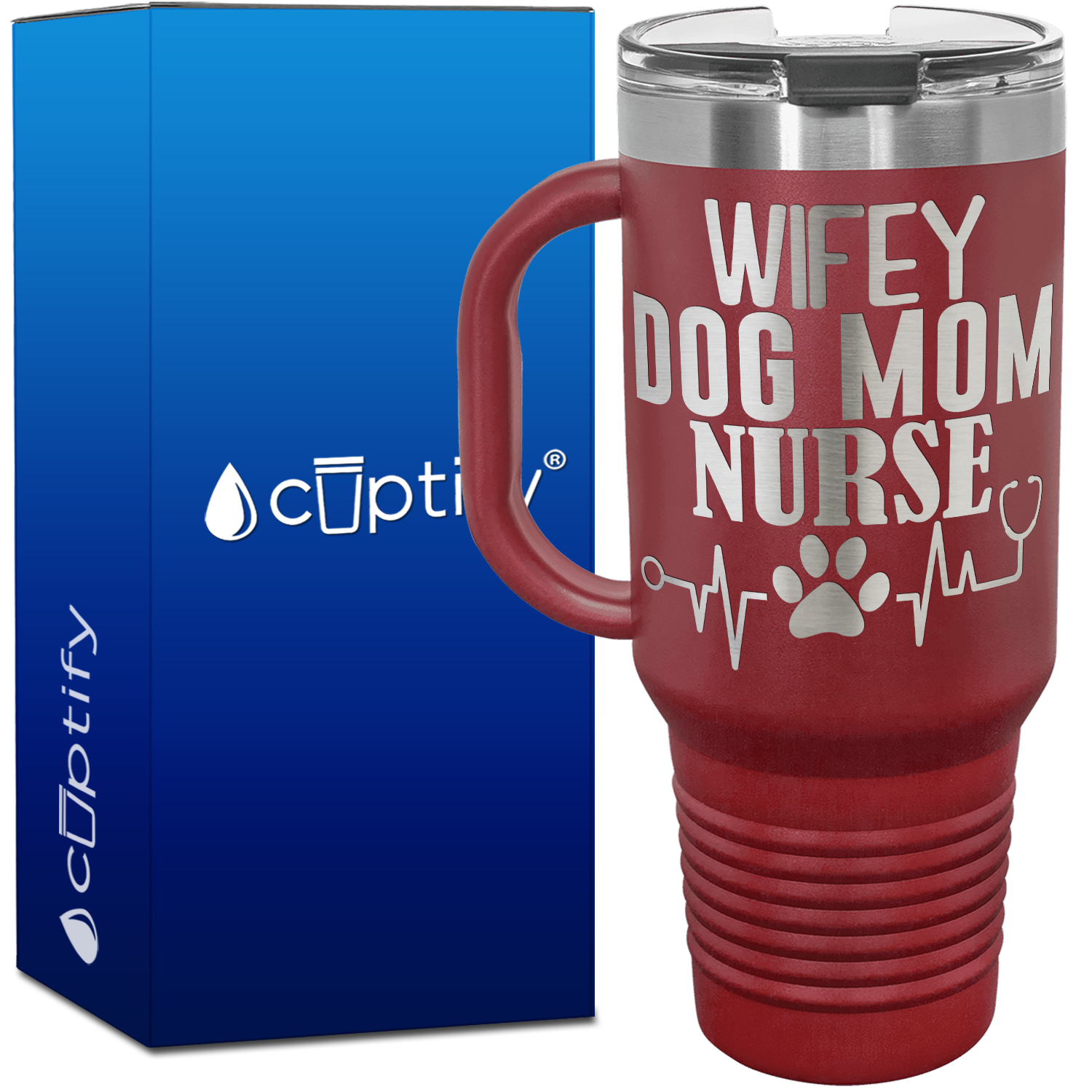 Wifey Dog Mom Nurse 40oz Travel Mug