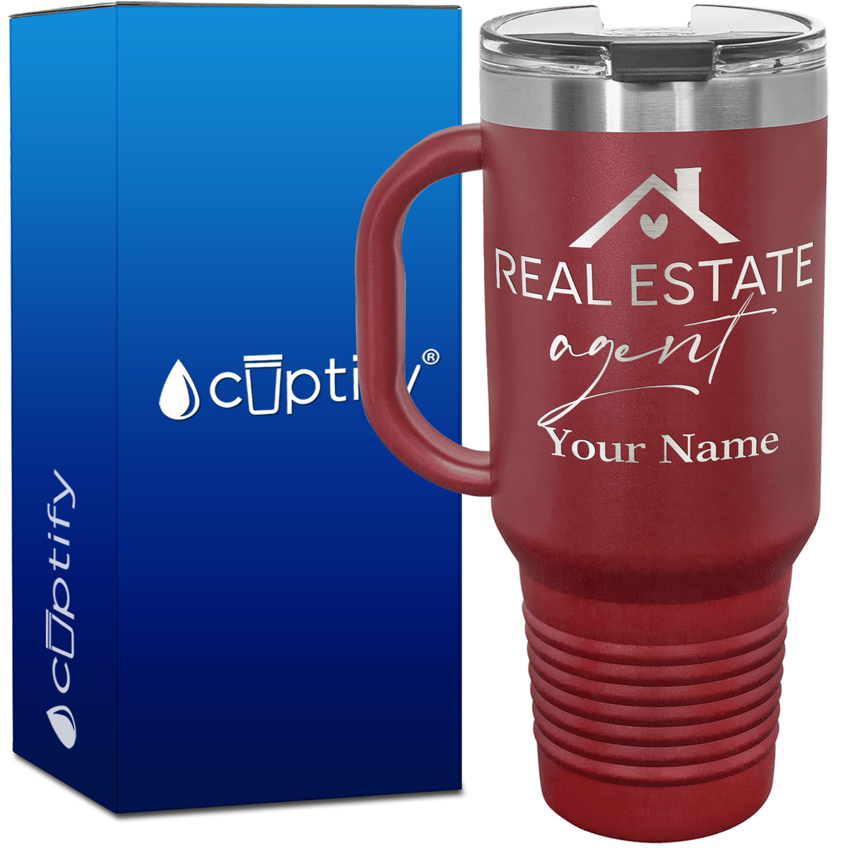 Personalized Real Estate Agent 40oz Travel Mug
